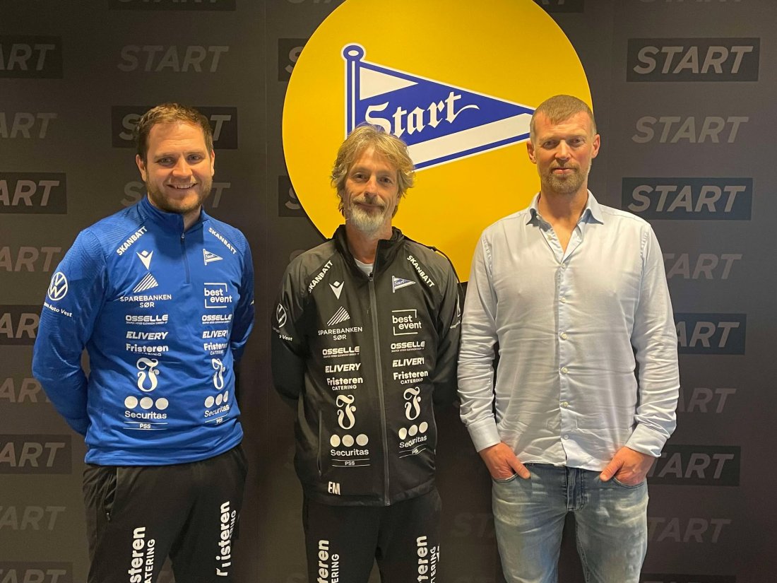 (F.v) Utviklingsleder i Start, Johan Gjønnes Nilsen, Erik Mykland og Bernt Birkeland.